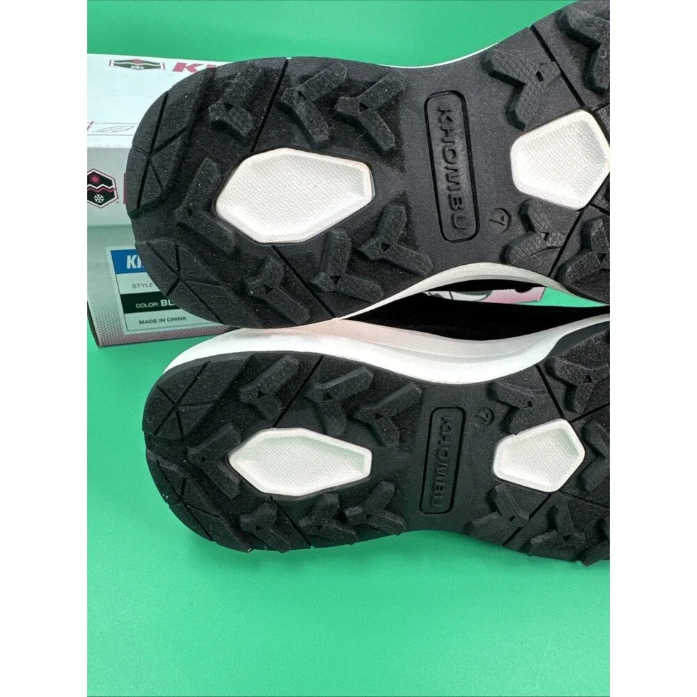 Khombu Women's Patan Black Sneakers Lightweight Memory Foam Breathable Sz 7 New